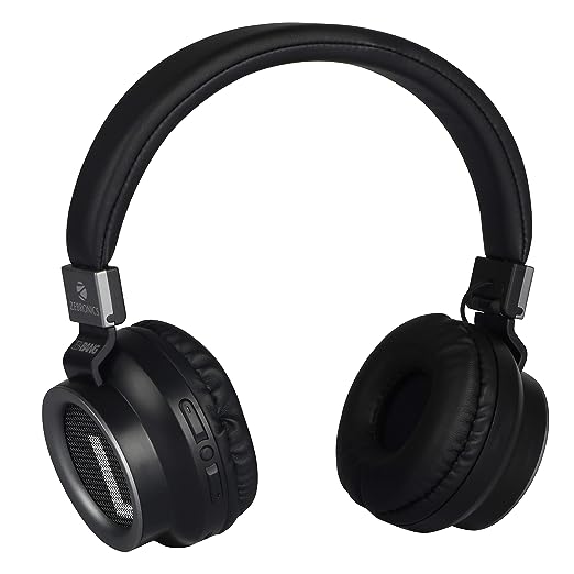 ZEBRONICS-Bang Over The Ear Headphones with Foldable Design and Bluetooth v5.0 Headphones, Providing up to 20h* Playback(Black) ZEBRONICS-Bang Over The Ear Headphones with Foldable Design and Bluetooth v5.0 Headphones, Providing up to 20h* Playback(Black)